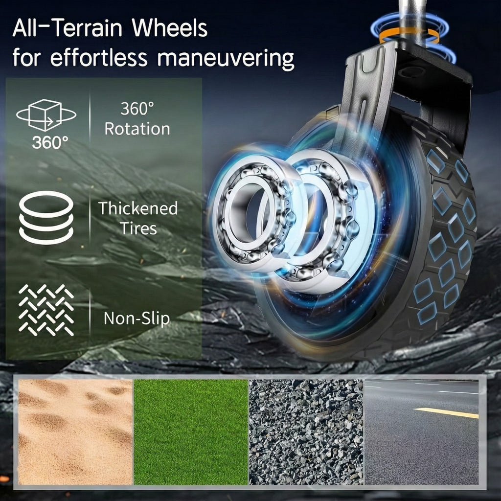 680LBS Heavy Duty Folding Wagon Cart All Terrain Garden Beach Utility Cart